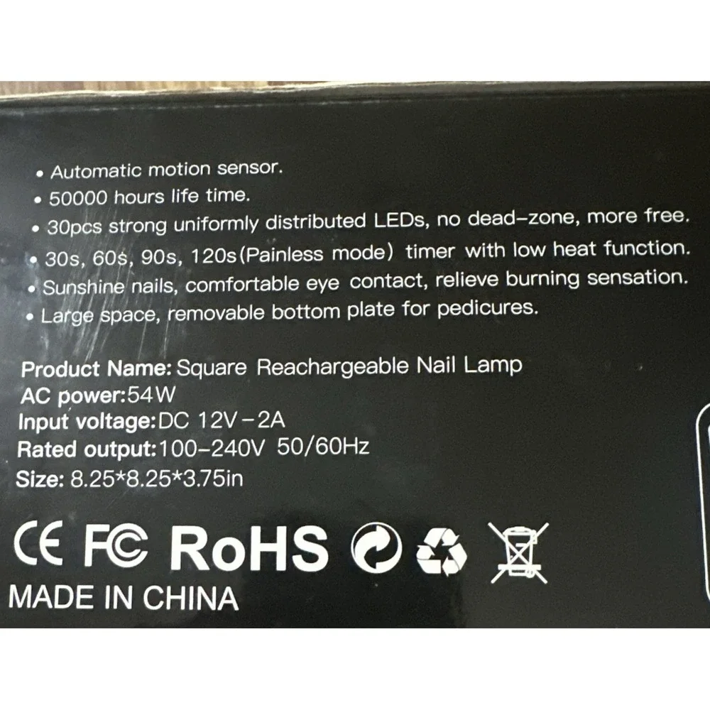 Belle UV/LED‎ Rechargeable Nail Lamp With Original Box